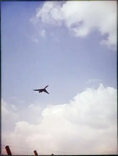 Foto  Flugwesen - Flugzeuge im flug Farbfoto 1982 Privatfoto
