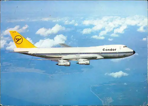 Ansichtskarte  Condor Jumbo-Jet BOEING 747 Flugzeug 1978