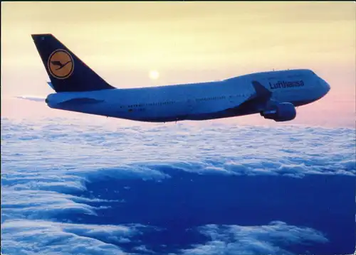 Ansichtskarte  Lufthansa Boeing 747-400 Flugwesen - Flugzeuge 1988