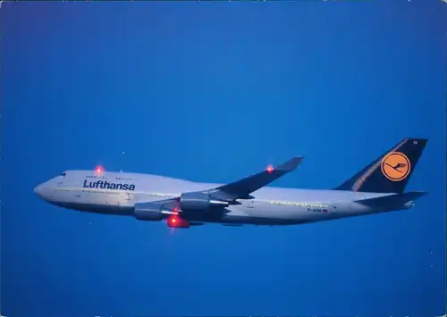 Ansichtskarte  Lufthansa Boeing 747-400 Flugwesen - Flugzeuge im flugf 1991