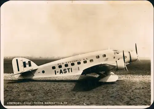 AEROMOBILI CIVILI - SAVOIA MARCHETTI S. 73 Flugwesen - Flugzeuge Italien 1935