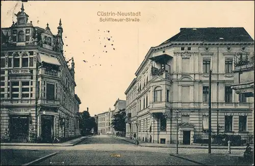 Postcard Küstrin Kostrzyn nad Odrą Schiffbauer Straße 1914