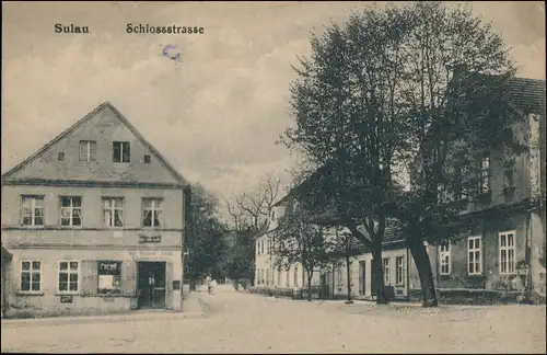 Postcard Sulau (Militsch) Sułów (Milicz) Schloßstraße 1913