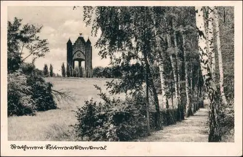 Ansichtskarte Rathenow Bismarckdenkmal 1941