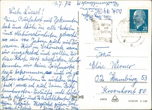 Schöneck (Vogtland) DDR Mehrbild-AK mit Jugendherberge,  Schwimmbad  1969