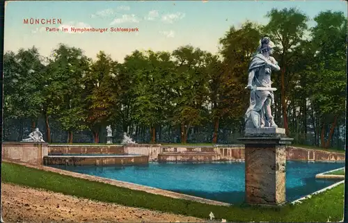 Ansichtskarte München Schloss Nymphenburg - Schloßpark 1913