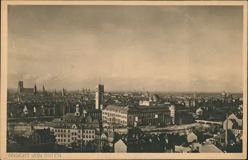 Ansichtskarte München von Osten 1928