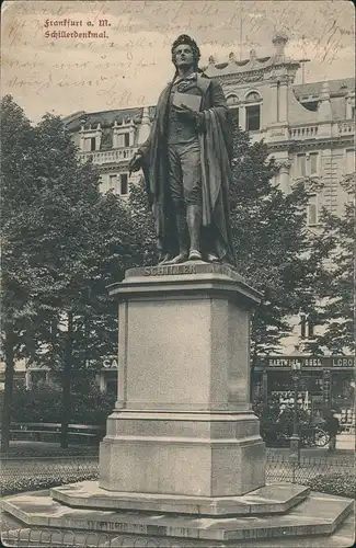 Frankfurt am Main Schillerdenkmal Partie am Schiller-Denkmal 1908/1906