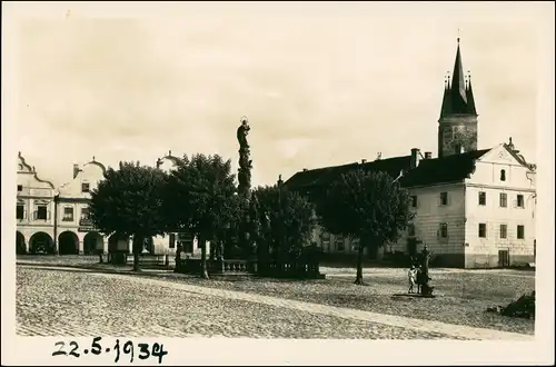 Postcard Teltsch Telč Marktplatz 1934