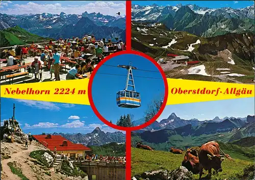Oberstdorf (Allgäu) Nebelhornbahn Nebelhorn Allgäu Bergwert Mehrbild-AK 1990