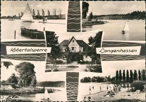 Langenhessen-Werdau Kobertalsperre Talsperre Gasthaus Mehrbild-AK 1967/1966