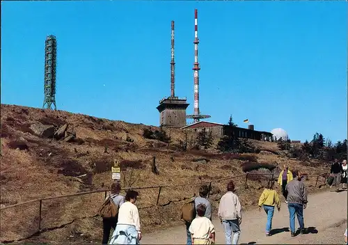 Ansichtskarte Ilsenburg (Harz) Wetterwarte (Brocken) mit Besuchern 1993