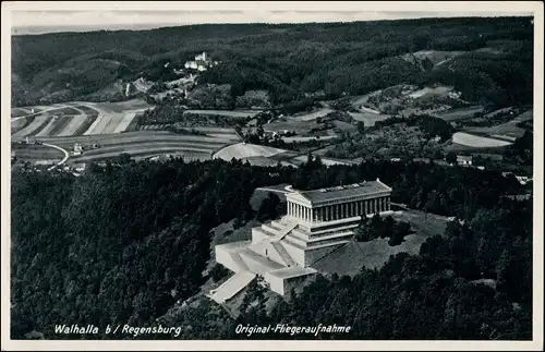 Ansichtskarte Donaustauf Luftbild Walhalla 1932