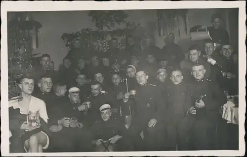 Glückwunsch/Grußkarten: Weihnachten Studentika Studenten 1940 Privatfoto