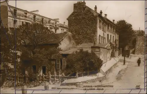 Montmartre (18. Arrondissement)-Paris Le Lapin Agile Straße 1922