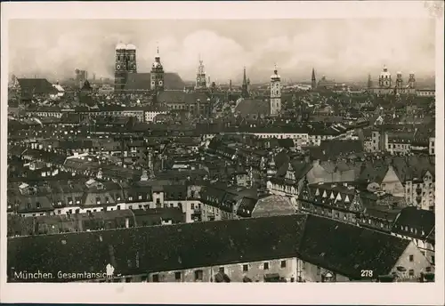 Ansichtskarte München Gesamtansicht 1932