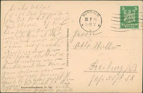 Ansichtskarte München Karolinenplatz 1926