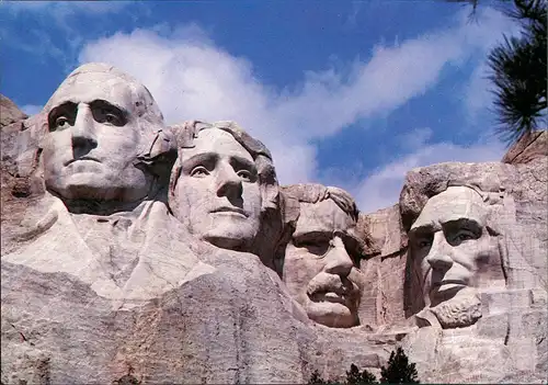 Postcard Keystone (South Dakota) Mount Rushmore National Memorial 1988