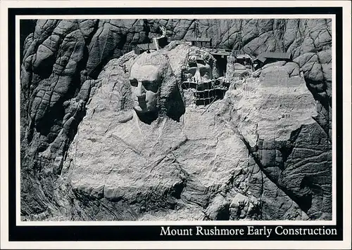 Keystone (South Dakota) Mount Rushmore National Memorial im Bau 1984