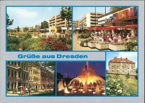 Innere Neustadt-Dresden Neustädter Markt MB Eiscafe KRISTALL 1990