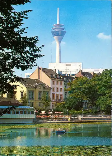 Ansichtskarte Düsseldorf Fersehturm Schwanenspiegel 1973