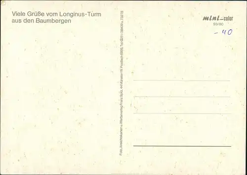 Ansichtskarte Coesfeld Baumberge Longinus-Turm 1975