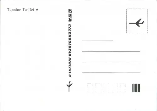 CSA CZECHOSLOVAK AIRLINES Tupolev Tu-134 A Flugwesen - Flugzeuge 1981