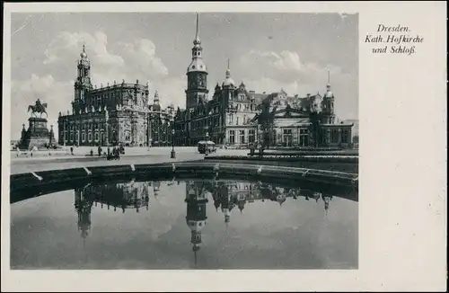 Ansichtskarte Innere Altstadt-Dresden Schloßplatz - Bus 1940