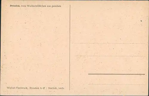 Ansichtskarte Innere Altstadt-Dresden vom Waldschlößchen gesehen 1928