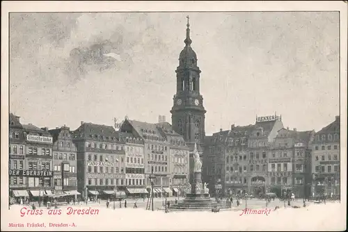 Ansichtskarte Innere Altstadt-Dresden Altmarkt 1912
