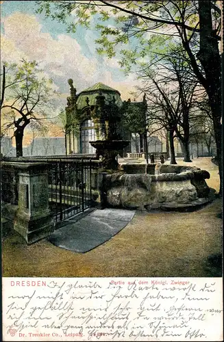 Ansichtskarte Innere Altstadt-Dresden Dresdner Zwinger Stimmungsbild 1907
