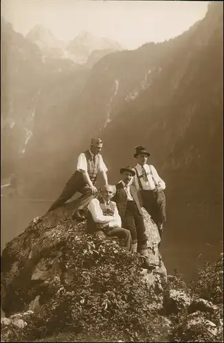 Ansichtskarte Schönau am Königssee Königssee Wanderer auf der Spitze 1913