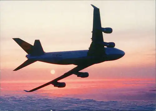 Lufthansa Sonnenuntergang Boeing 747-400 Flugwesen - Flugzeuge 1993