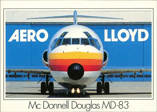 Ansichtskarte  A AERO LLOYD MD-83 Flugwesen - Flugzeuge 1988