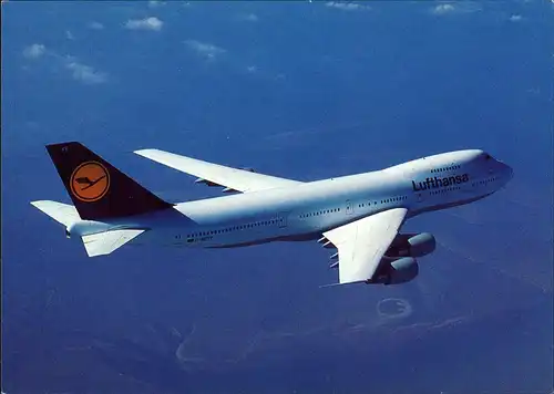 Ansichtskarte  Lufthansa Boeing 747-200 Flugwesen - Flugzeuge 1990