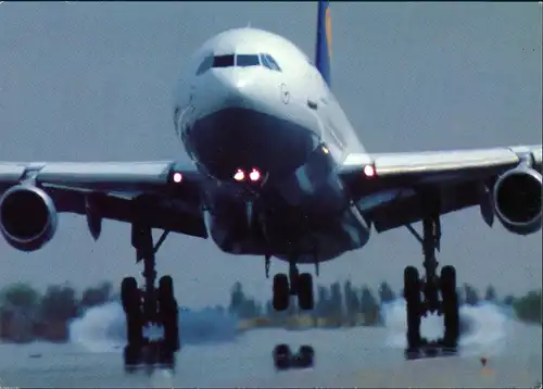 Ansichtskarte  Lufthansa Airbus A340-200 Flugwesen - Flugzeuge 1988