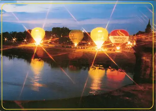 Dresden Dresdner Ballonfahrerverein e. V. Auftstieg am Abend 1993