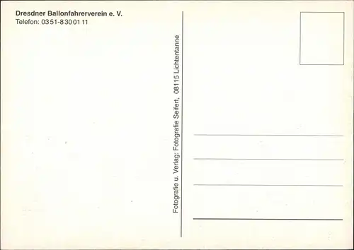 Dresden Dresdner Ballonfahrerverein e. V. Auftstieg am Abend 1993