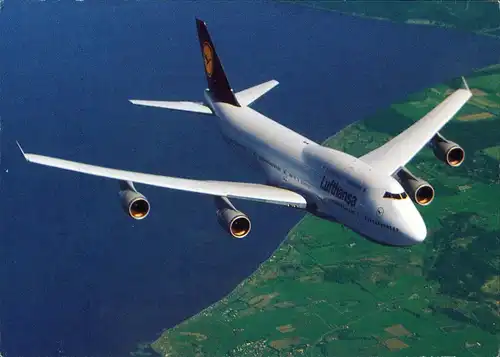 Ansichtskarte  Lufthansa Boeing 747-400 Flugwesen - Flugzeuge 1993