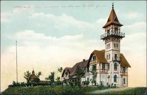 Postcard Langenöls Olszyna Uhuhütte 1911