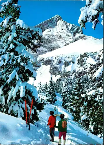 Garmisch-Partenkirchen Kreuzeck (Wettersteingebirge) Skiläufer 1986