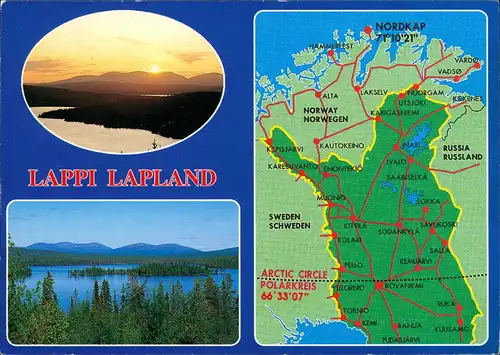 .Finnland Suomi SUOMI-FINLAND NAPAPIIRILTÄ NORDKAPPIIN   1998