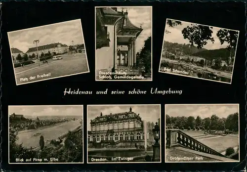 Heidenau (Sachsen) Platz der Freiheit, Dresden, Bad Schandau 1963