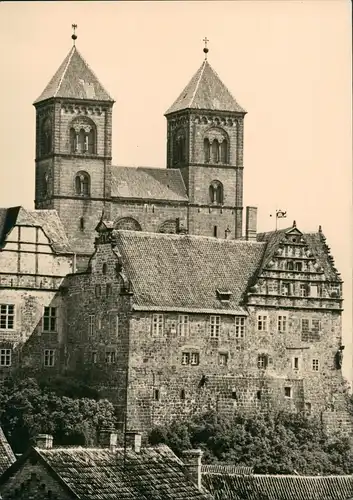 Ansichtskarte Quedlinburg Schloß und Stiftskirche 1964
