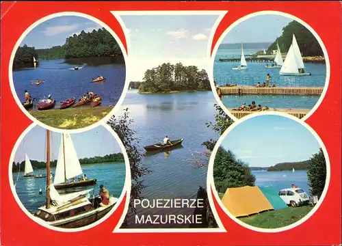 Stare Juchy Mehrbild Seen Pojezierze Ełckie (Lycker Seengebiet) 1986
