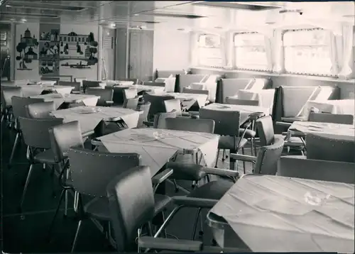 Ansichtskarte Potsdam Weiße Flotte Potsdam MS Sanssouci Speisesaal 1963