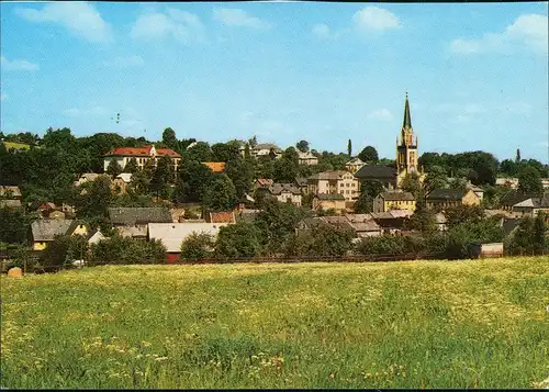 Ansichtskarte Lengenfeld (Vogtland) Blick auf den Ort 1988