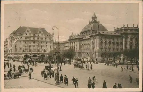 Ansichtskarte München Karlsplatz, belebt 1926