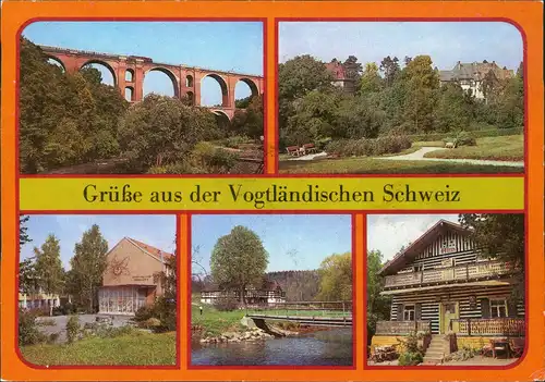 Ansichtskarte Pöhl Grüße aus der Vogtländischen Schweiz 1987/1986