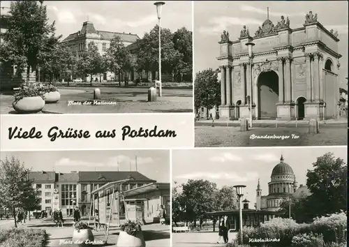Ansichtskarte Potsdam Platz der Nationen, Platz der Einheit 1973